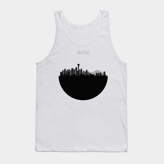 Seattle Skyline V2 Tank Top by inspirowl